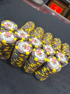 Snapper Palace. $5000 Cheques. 380 chips (Take All)