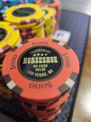 **St Pat's Day Free Ship** WSOP HORSESHOE MATSUI 43MM TOURNAMENT SET