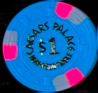 Caesar’s palace Hotstamp $1s